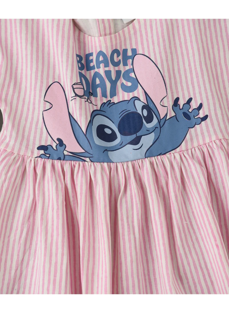 Disney Disney Girl's Summer Dress with Strips Patterns | Cotton Jersey Dress for Girls | Casual Stylish Cutslip Dress for Little Girls | Suitable for Daily Wear or Any Occasion