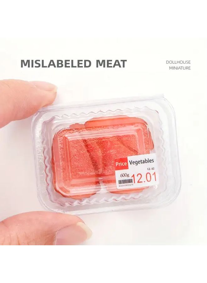 1 Box Doll House Miniature Meat Rolls Kitchen Scene Decor Requires Assembly - Image 1