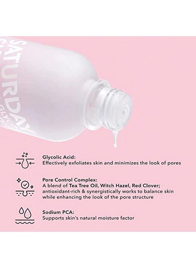 saturday skin - Pore Clarifying Toner 10% Glycolic Acid&Aha Deep Cleansing Astringent Facial Toner Hypoallergenic Skinpurifying Face Toner To Cleanse Recondition And Purify Skin - Image 1
