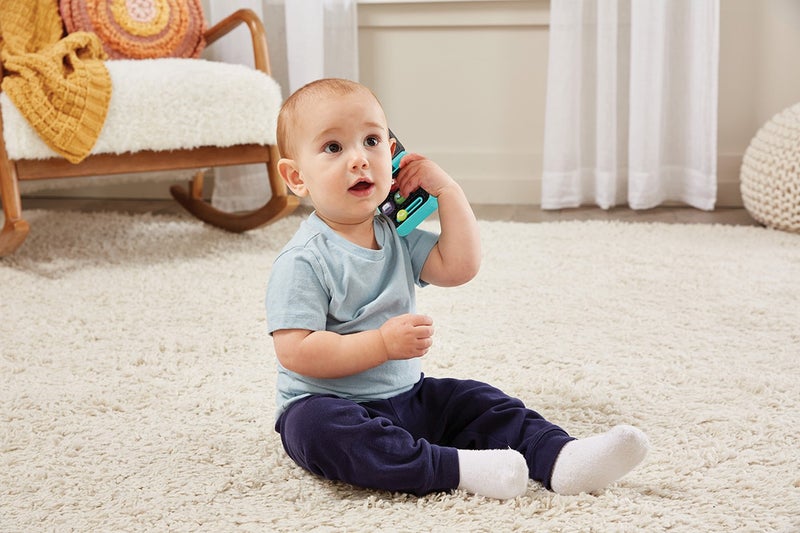 VTech Folding Phone & Keys – Baby’s First Gadget Set with Light-Up Buttons, Poppers, Teether, Music & Sensory Play for Infants 6M+ - Image 2