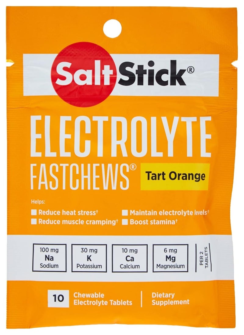 SaltStick Electrolytes Fastchews Orange Flavour  10 Tab 