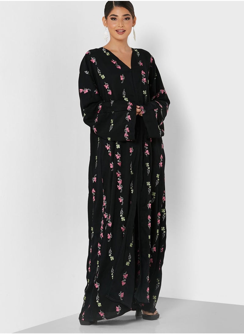 Khizana - Floral Abaya - Image 1