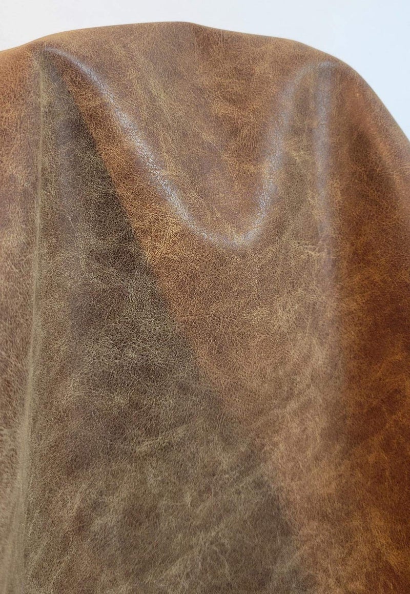 NAT LEATHERS Black Vintage Distressed Soft Faux Leather Fabric Upholstery Sheet PU Peta Approved Vegan by The Yard Synthetic Pleather 0.9 mm Nappa 1 Yard 36 x 54 inch Soft Smooth (Black Vintage, 1 Yard (36"x54") - Image 3