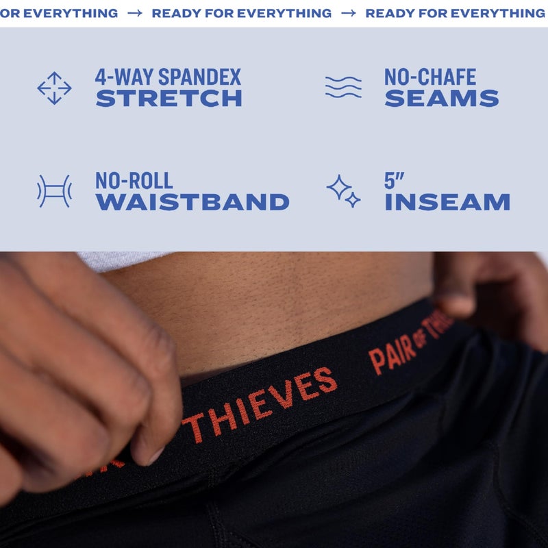Pair of Thieves Men Every Day Kit Boxer Briefs | Underwear for Men | 4 Pack | Soft, Tagless, Cotton Spandex Blend | Moisture Wicking for the Gym, Work and Daily Comfort | Everyday Boxer Briefs - Image 5