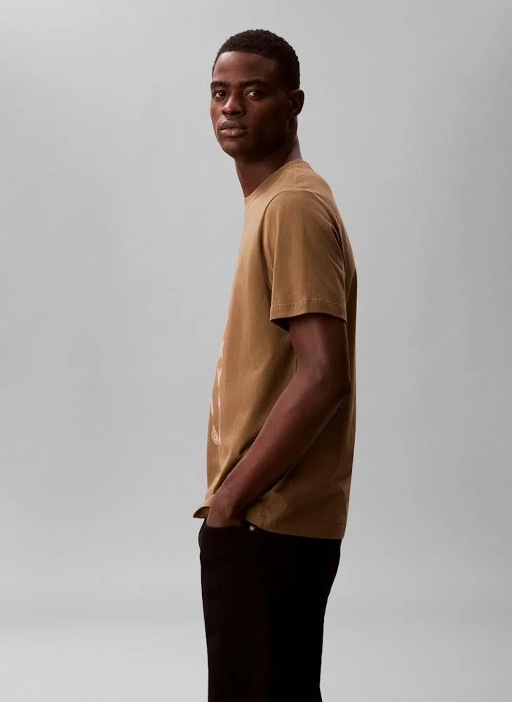 Calvin Klein Jeans  Graphic Crew Neck T-shirt for Men | Best Price UAE