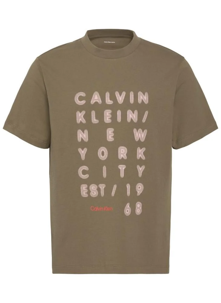 Calvin Klein Jeans  Graphic Crew Neck T-shirt for Men | Best Price UAE