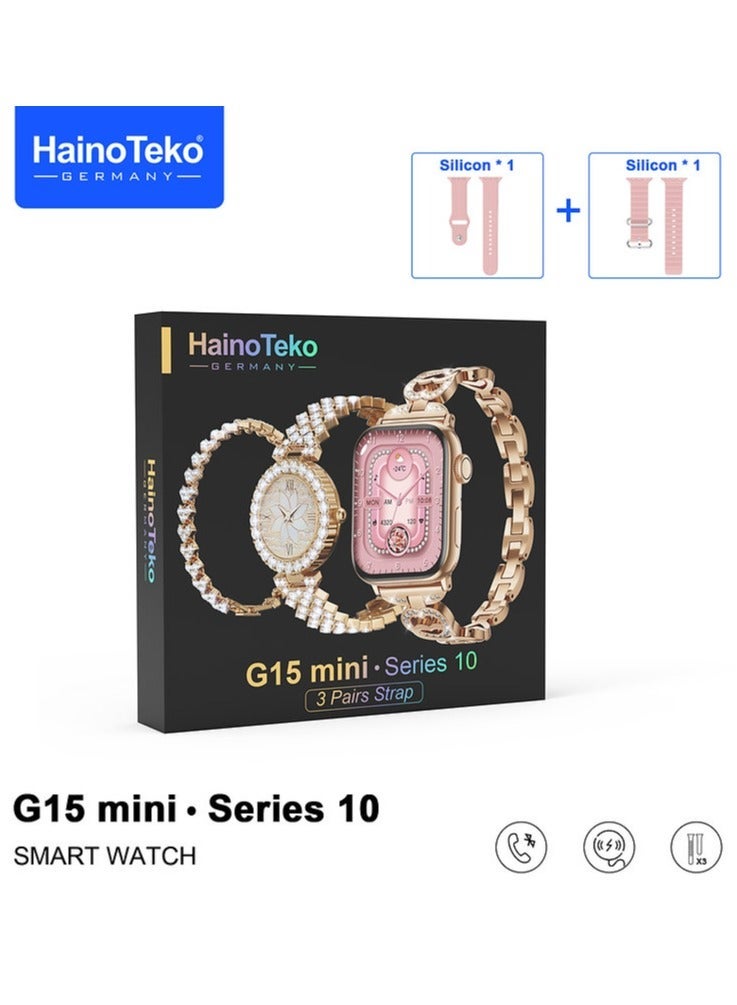 Haino Teko "Haino Teko G15 Mini Series 10 Smartwatch with Bluetooth Calling, Health & Fitness Tracking, HD Display, Multiple Watch Faces, and Sleek Modern Design – Where Style Meets Innovation" - Image 3