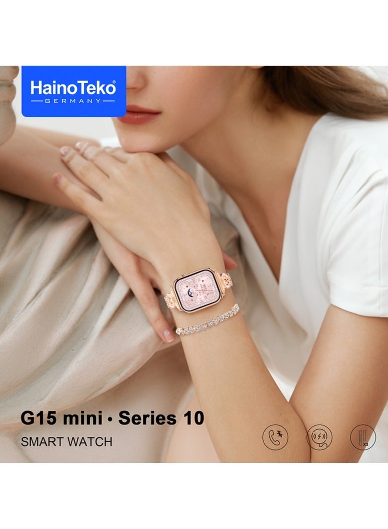 Haino Teko "Haino Teko G15 Mini Series 10 Smartwatch with Bluetooth Calling, Health & Fitness Tracking, HD Display, Multiple Watch Faces, and Sleek Modern Design – Where Style Meets Innovation" - Image 2