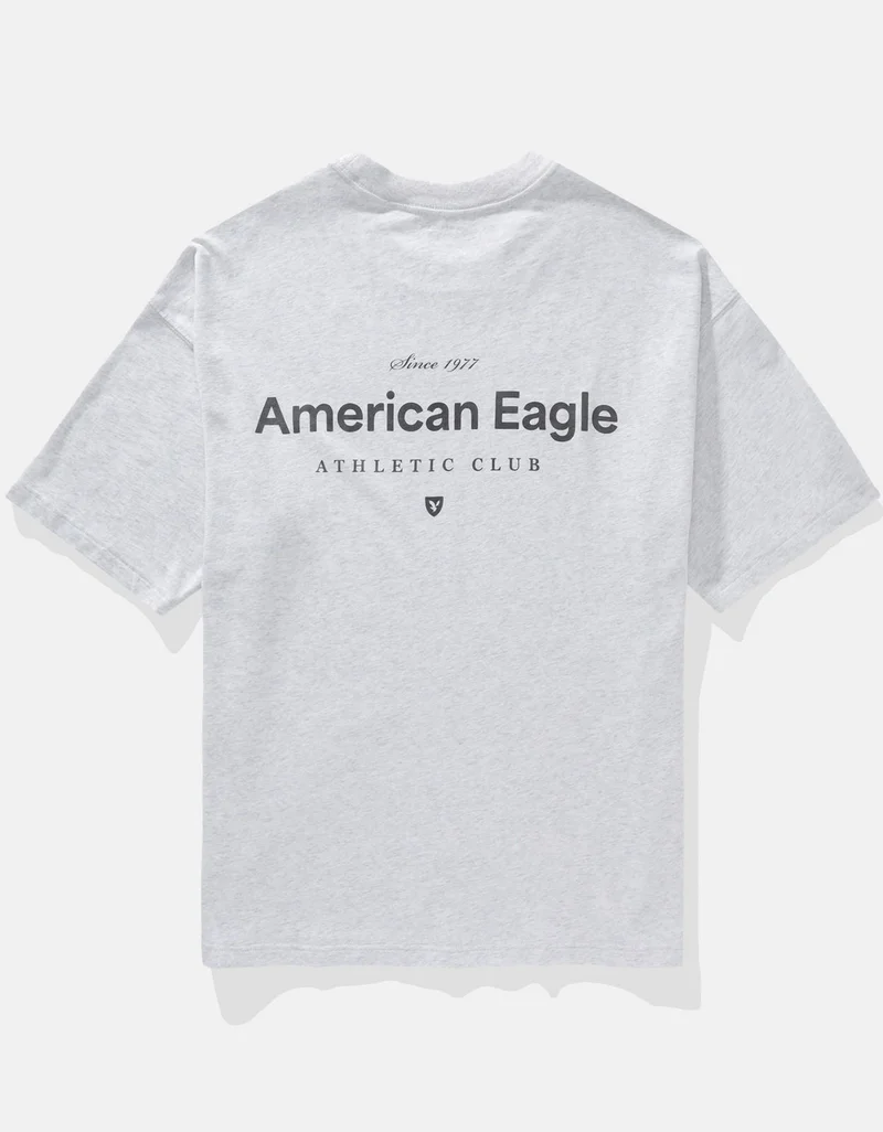 American Eagle  AE Oversized Logo Graphic T-Shirt for Men | Best Price UAE