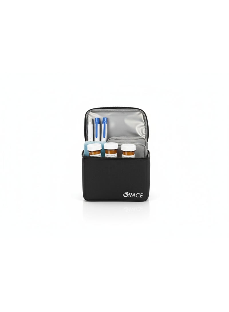 Grace A practical cooler bag for storing heat-sensitive medications, equipped with a premium gel pack for 24-hour cooling, ideal for travel and frequent use. - Image 2