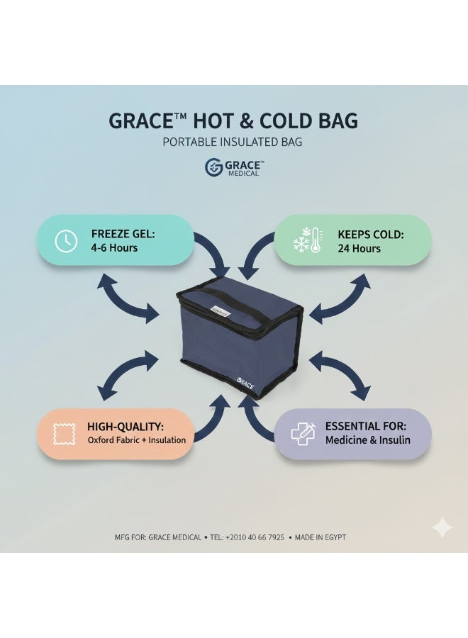 Grace A practical cooler bag for storing heat-sensitive medications, equipped with a premium gel pack for 24-hour cooling, ideal for travel and frequent use. - Image 4
