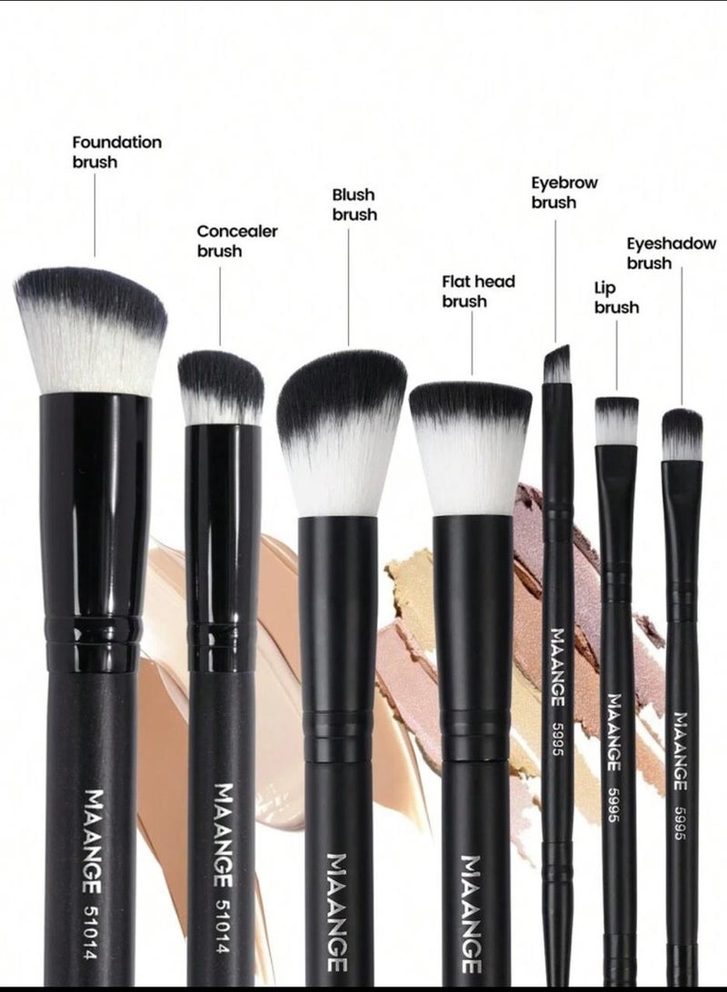 MAANGE 7pcs Professional Makeup Brush Set - Image 1