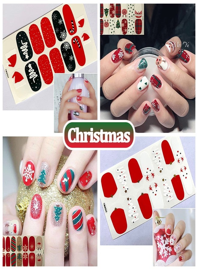 SILPECWEE 20 Sheets Nail Polish Strips Halloween Christmas Nail Wraps for Women Gel Nail Strips Self-Adhesive Nail Polish Stickers Decals for Nail Art Accessories with 1pc Nail File - Image 5