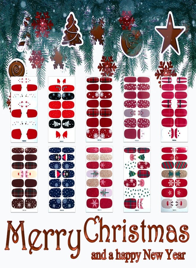 SILPECWEE 20 Sheets Nail Polish Strips Halloween Christmas Nail Wraps for Women Gel Nail Strips Self-Adhesive Nail Polish Stickers Decals for Nail Art Accessories with 1pc Nail File - Image 3