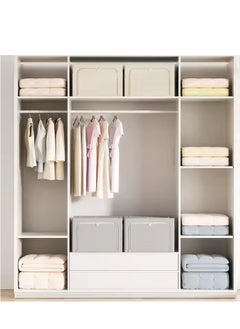 DUNISO 2 Pack Wardrobe Clothes Organizer，Foldable Clothing Storage Boxes，Stackable Drawer Organizers,with Metal Frames，Handles，Transparent Windows, and Double Zippers，for Clothes, Jeans, Pants, Sweaters, Dresses  - Image 4