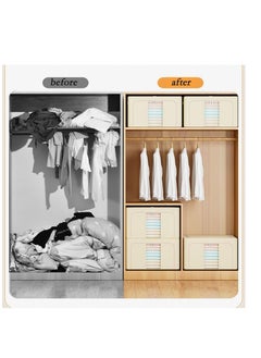 DUNISO 2 Pack Wardrobe Clothes Organizer，Foldable Clothing Storage Boxes，Stackable Drawer Organizers,with Metal Frames，Handles，Transparent Windows, and Double Zippers，for Clothes, Jeans, Pants, Sweaters, Dresses  - Image 3