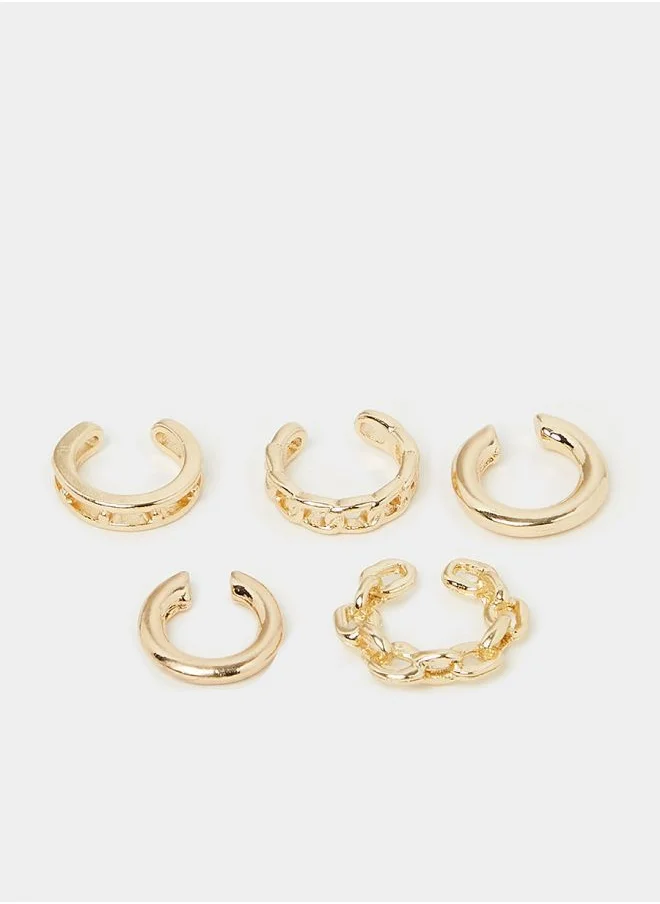 Styli Set of 5 - Plain and Chain Cuff Earring