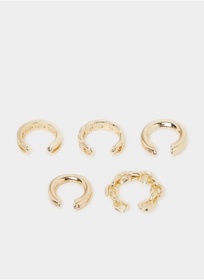 Styli - Set of 5 - Plain and Chain Cuff Earring - Image 1