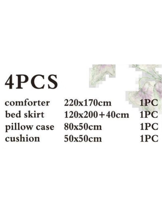 مينج لي مفرش سرير شتوي نفر واحد 4 قطع وجهين وجه مخمل وجه فرو مقاس 170x220 سم - Image 3