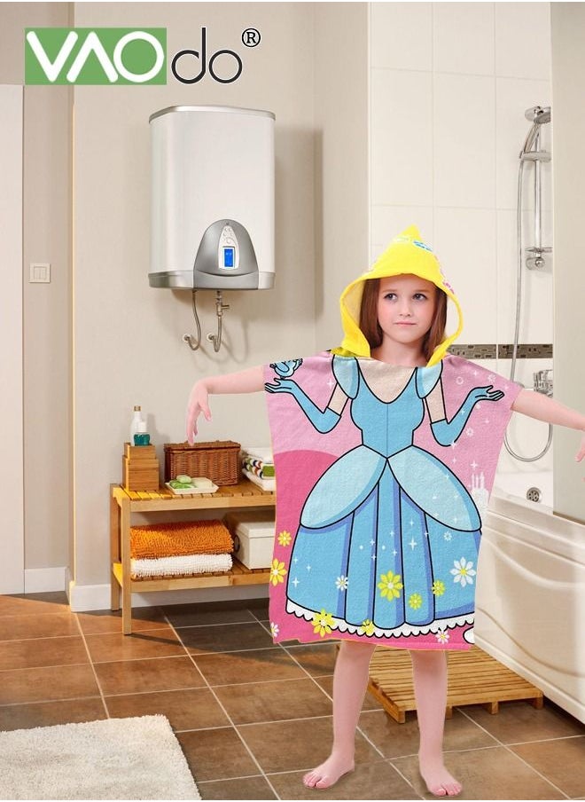 VAOdo Kids Bath Towel for 1-6 Years Toddler Kids Hooded Towel Microfiber Bath Towel Super Soft Robe Poncho Bathrobe Swimming Beach Holiday Water PlayingBeach Pool Bath Swim Coverups (1Pcs)  - Image 4