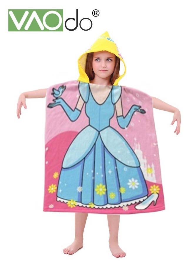 VAOdo Kids Bath Towel for 1-6 Years Toddler Kids Hooded Towel Microfiber Bath Towel Super Soft Robe Poncho Bathrobe Swimming Beach Holiday Water PlayingBeach Pool Bath Swim Coverups (1Pcs)  - Image 1