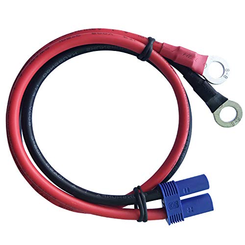 AYECEHI Premium EC5 to O Ring Terminal Extension Cable EC5 Female Plug Connector Cable Car Emergency Power Cord - 50cm/1.6ft - Image 2