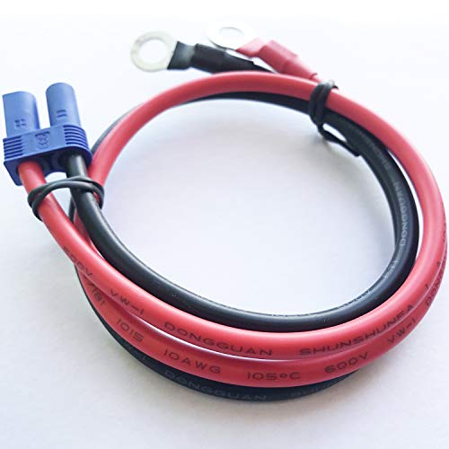 AYECEHI Premium EC5 to O Ring Terminal Extension Cable EC5 Female Plug Connector Cable Car Emergency Power Cord - 50cm/1.6ft - Image 3