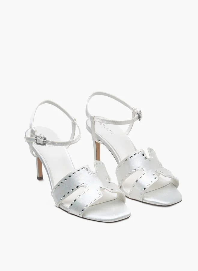 سيليست صنادل نسائية بحزام خلفي وكعب ستيليتو بإبزيم