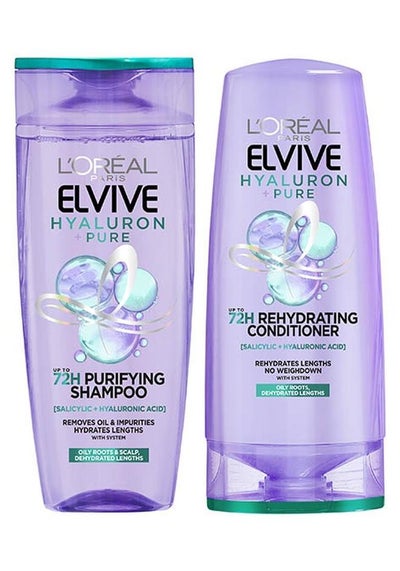 L'OREAL PARIS Elvive Hyaluron Pure Shampoo 400ml + Elvive Hyaluron Pure Conditioner
