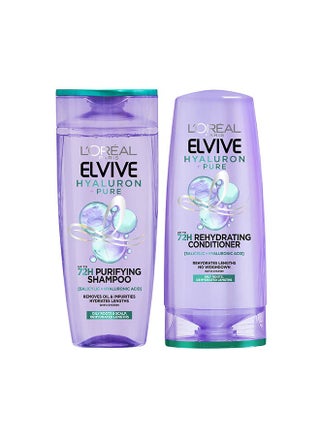 Elvive Hyaluron Pure Shampoo 400ml + Elvive Hyaluron Pure Conditioner 360ml - pzsku/ZF0F317544A6953A3CE09Z/45/_/1726148789/0b0bbda5-212a-42f3-89e4-7f15d14d3641