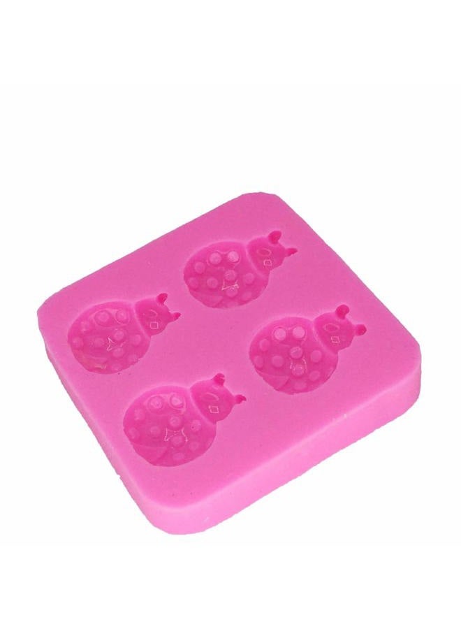 Seedomes 2 Pcs Lovely Insect Ladybug Ladybird Silicone Mold for DIY Fondant Desserts Pudding Jelly Shots Soap Mould Handmade Ice Cream Chocolate Cupcake Cake Topper Decoration Candy Ice Cube Gum Paste - Image 4
