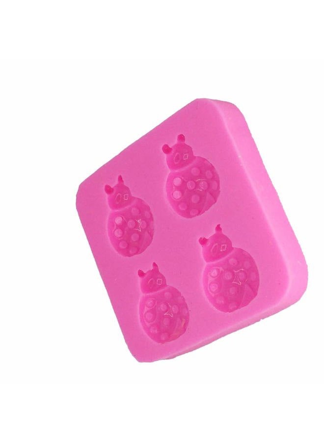 Seedomes 2 Pcs Lovely Insect Ladybug Ladybird Silicone Mold for DIY Fondant Desserts Pudding Jelly Shots Soap Mould Handmade Ice Cream Chocolate Cupcake Cake Topper Decoration Candy Ice Cube Gum Paste - Image 3