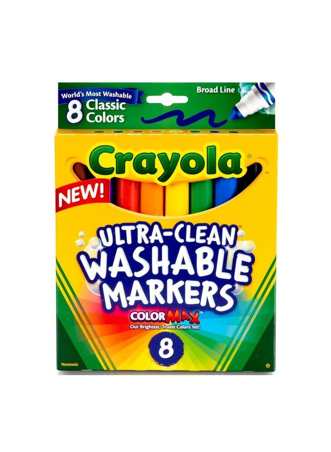 Crayola Broad Line Washable Markers 8 Markers Classic Colors Pack Of 10 - Image 1