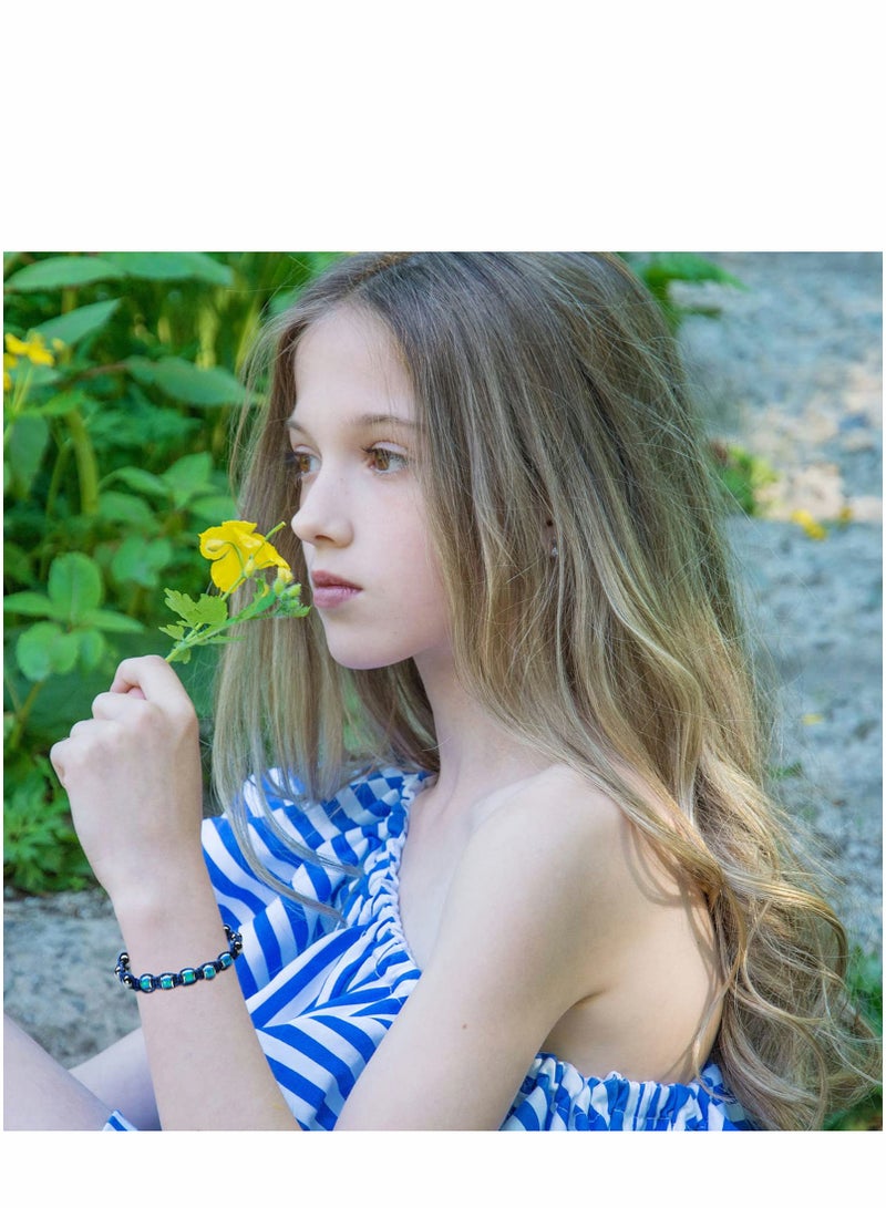 أساور مزاجية متغيرة الألوان للأزواج والأصدقاء - خرز حراري قابل للتعديل للأطفال والبالغين، مجموعة من 2 قطعة، تصميم مبهر يعتمد على المشاعر - Image 2