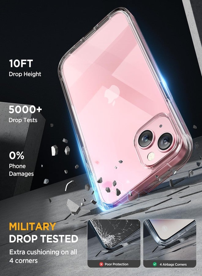 Miracase for iPhone 15 Case Clear Full-Body Built-in Glass Screen Protector &Camera Protector, Military Drop Proof 15 Phone Case 360 Degree Shockproof Protective Cover Bumper 6.1 inch, Clear - Image 4