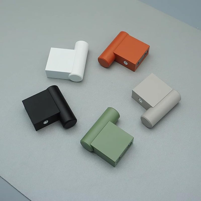 خطافات برتقالية خشبية مثبتة على الحائط لتعليق الملابس والحقائب والمناشف والقبعات والمفاتيح - Image 5