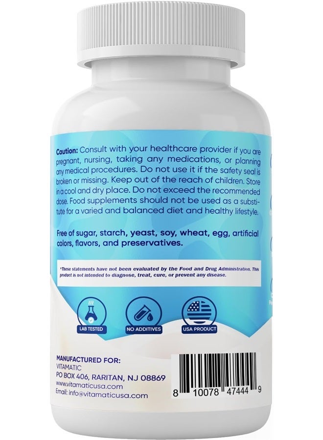 Vitamatic Bovine Colostrum Supplement 1000 mg per Serving - 50% Highest IgG - Supplement for Gut Health, Hair Growth, Beauty, Muscle Recovery, & Immune Support - 120 Capsules - Image 3