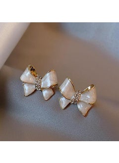 Needle Korean High-end Feel Pearl 2022 New Trendy Butterfly Knot Niche Design Cold Style Earrings Jewelry Butterfly Stud Earrings