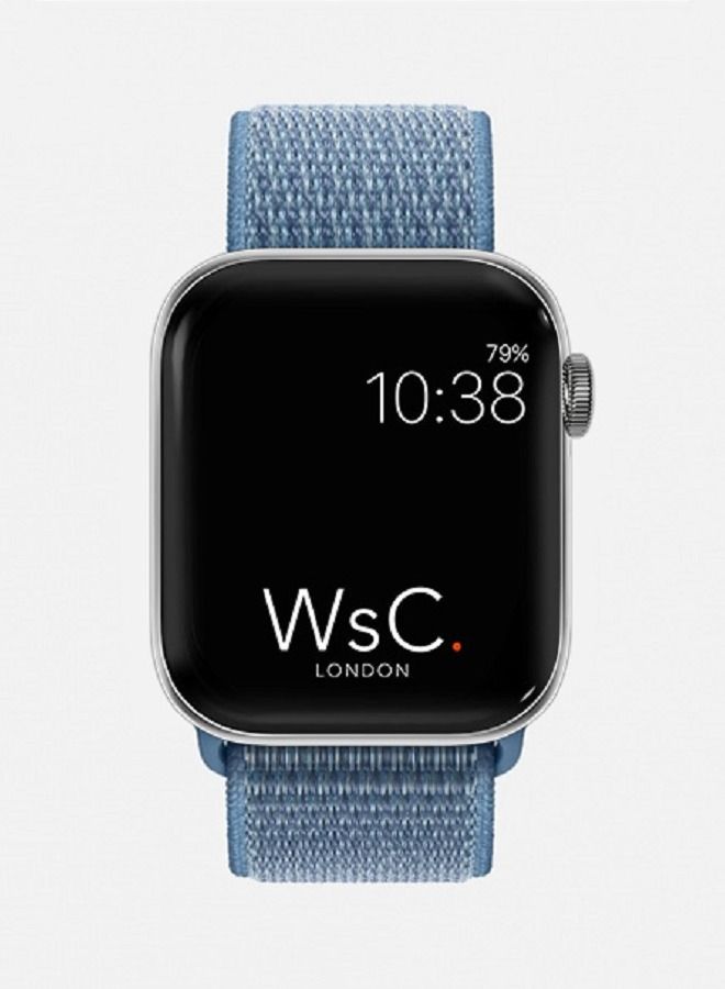 CATANES Apple Watch 42mm 44mm 45mm Nylon Sport Loop Band Compatible with iWatch Series 7/SE/6/5/4/3/2/1 Cape Cod Blue - Image 2