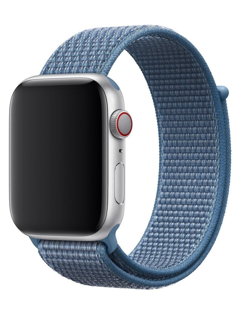 CATANES Apple Watch 42mm 44mm 45mm Nylon Sport Loop Band Compatible with iWatch Series 7/SE/6/5/4/3/2/1 Cape Cod Blue - Image 1