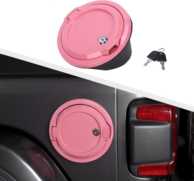 Linskip Pink Locking Fuel Filler Cap for Jeep Wrangler JL (2018-2024) - Image 1