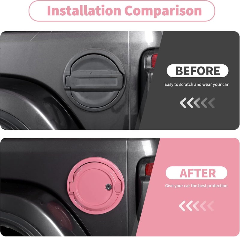 Linskip Pink Locking Fuel Filler Cap for Jeep Wrangler JL (2018-2024) - Image 2