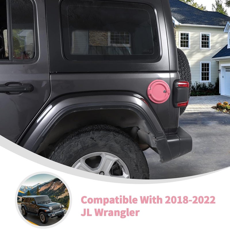 Linskip Pink Locking Fuel Filler Cap for Jeep Wrangler JL (2018-2024) - Image 3