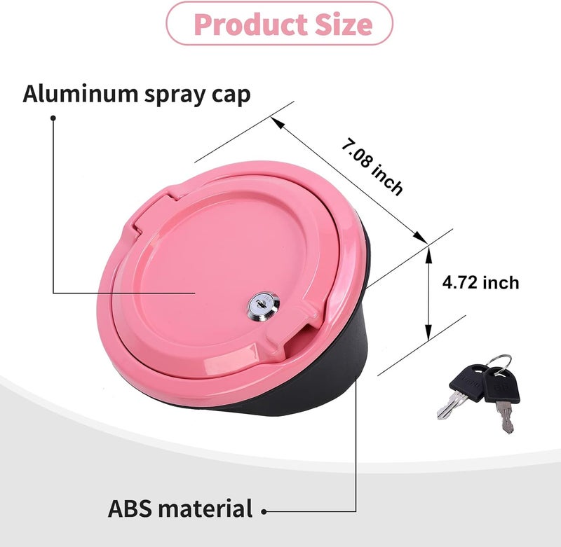 Linskip Pink Locking Fuel Filler Cap for Jeep Wrangler JL (2018-2024) - Image 5