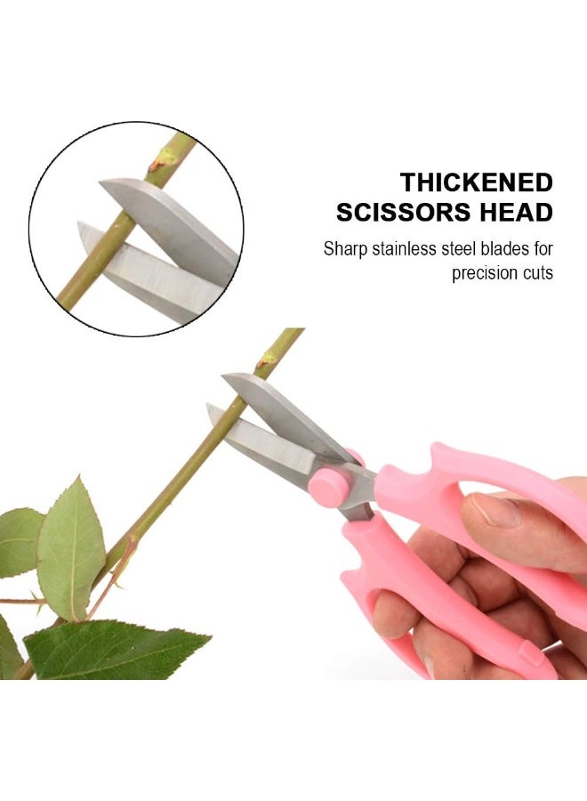 CODACE 4PCS Garden Pruning Shears Scissors Kit, Rose Thorn Remover, Tree Pruner Hand Tools, Cordless Trimmer & Floral Gloves for Gardening Flower Arrangement - Image 3