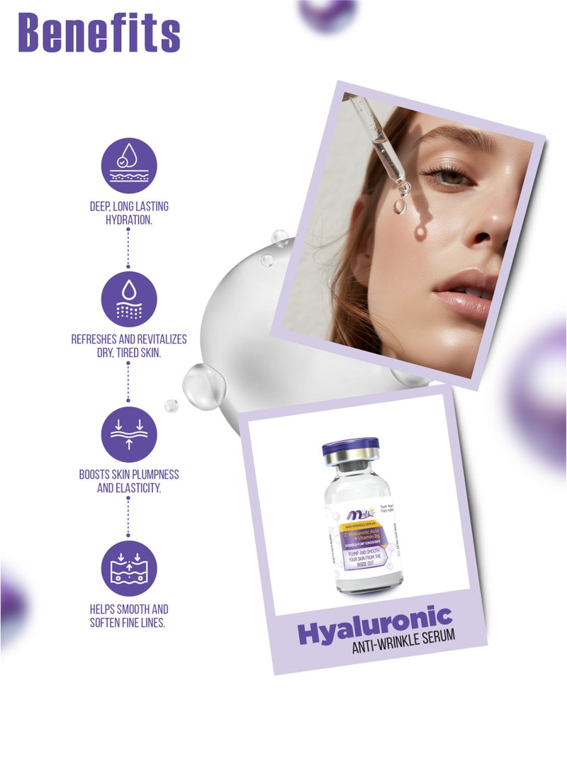 Malika Hyaluronic Acid 2% + B5 Serum 3ml | Trial Size | Instant Hydration | Pure Hyaluronic Acid Serum - Image 3