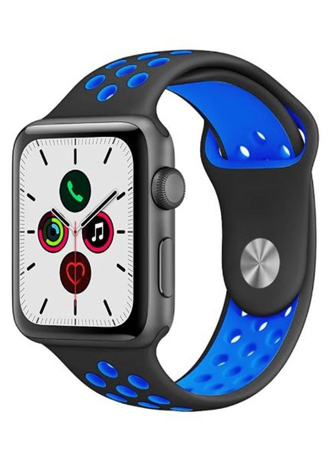 Generic - Dot Replacement Band For Apple Watch Series 5/6/7 42/44/45mm Black/Blue - Image 1