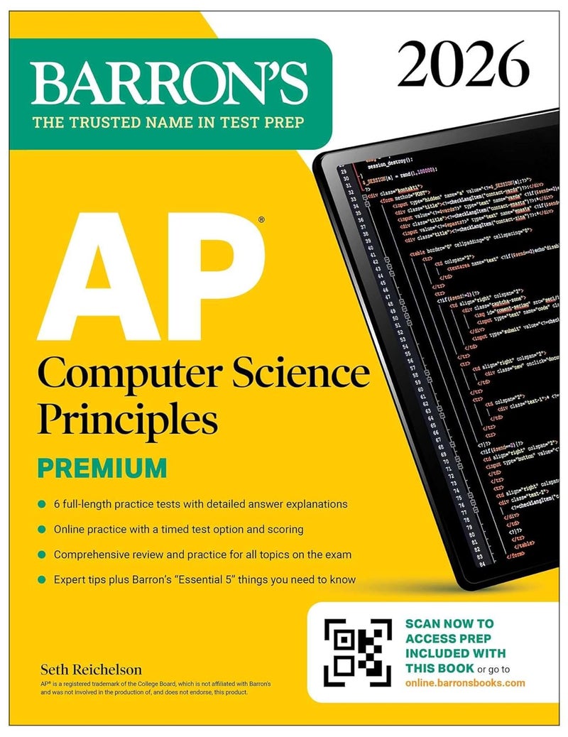 AP Computer Science Principles Premium, 2026 (Barron's AP Prep) - Image 1
