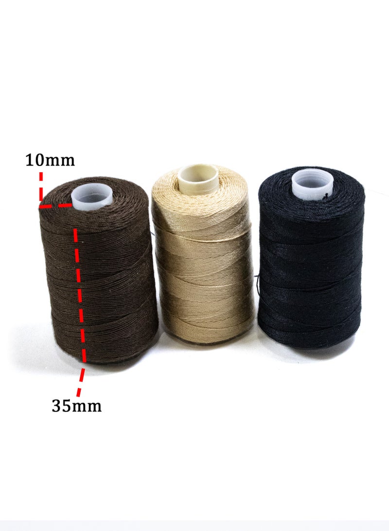 3 Rolls Jeans Sewing Threads – Durable Denim Stitching for DIY Projects– 300 Yards Each - Image 2