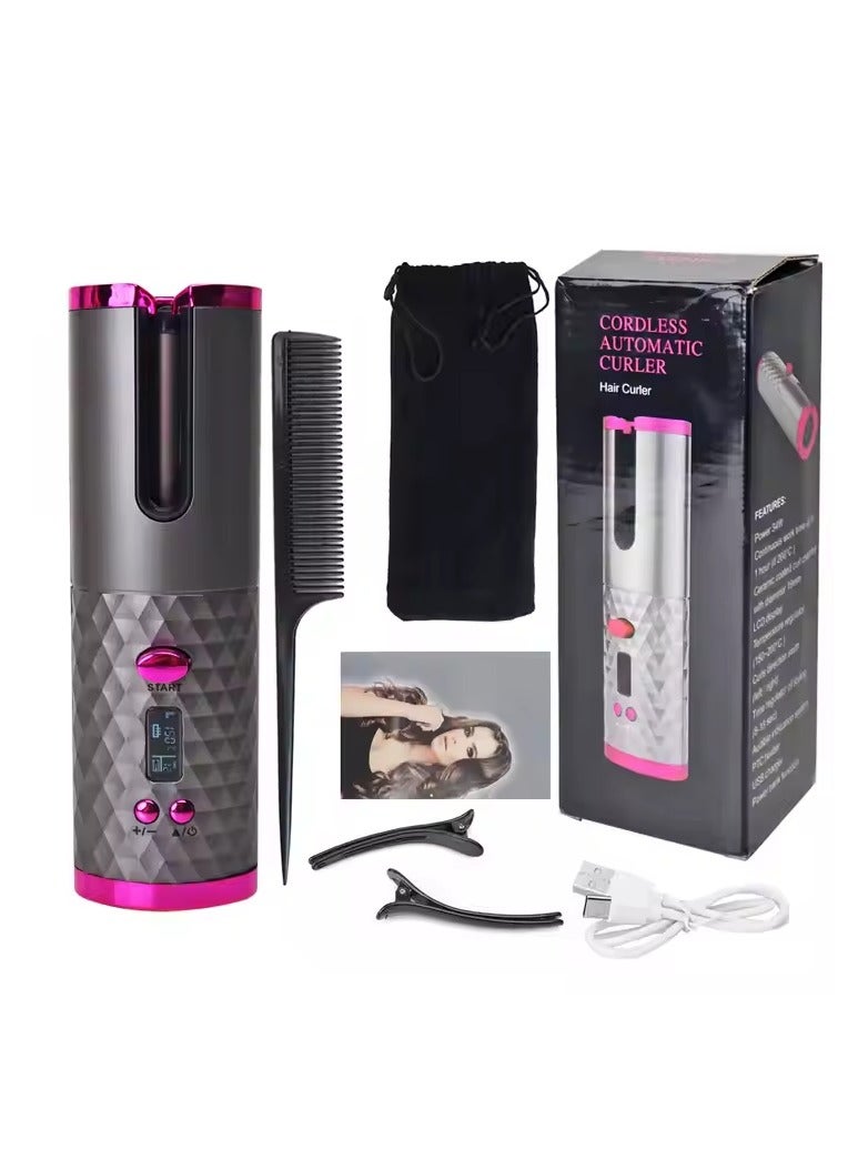 Electric Mini Spiral Wavy Curls Cordless Rechargeable Automatic Hair Curler Rotating Wireless Hair Curler Curling Iron - Image 2